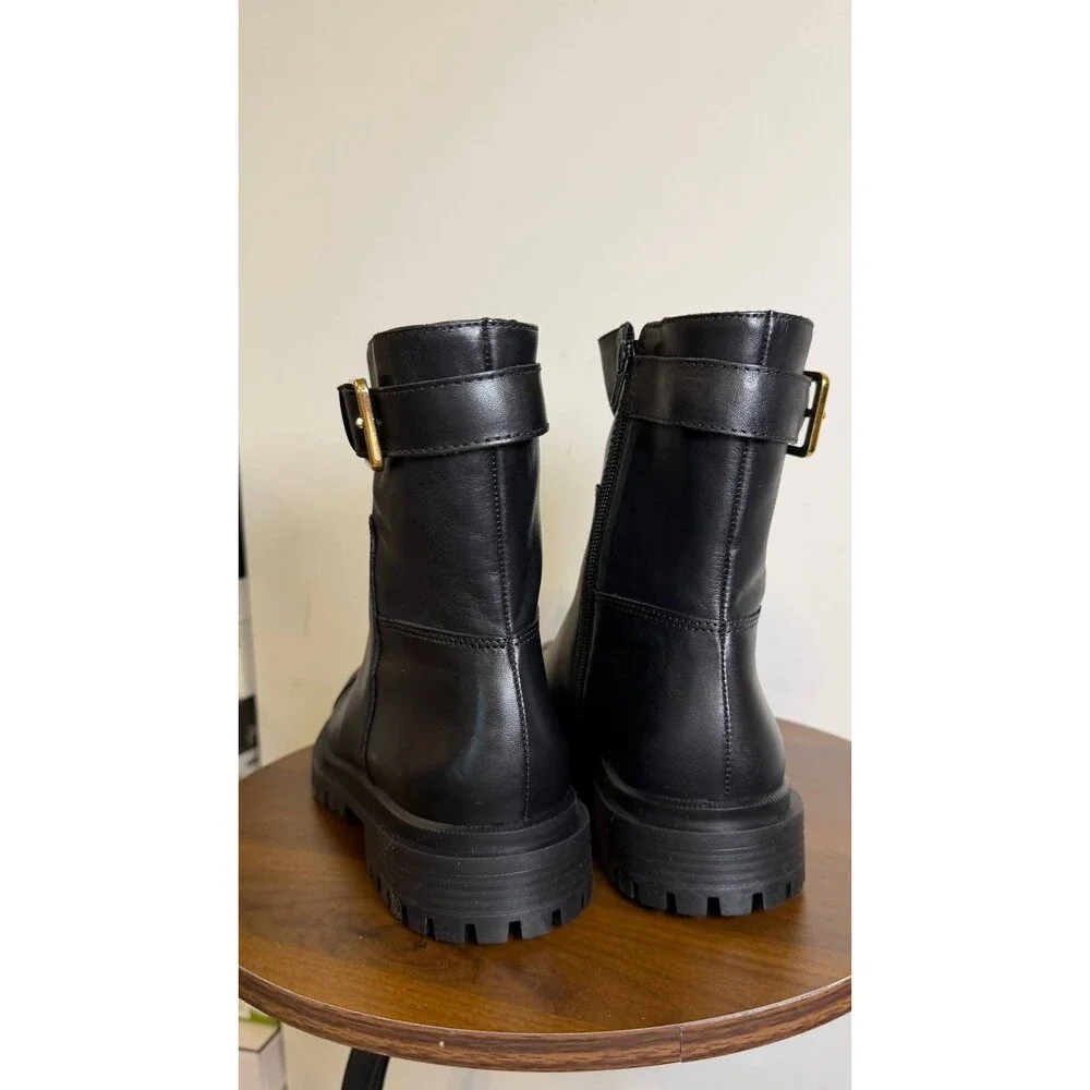 Arezzo Black Leather Booties 8B New in Box MSRP $159 - Picture 8 of 14